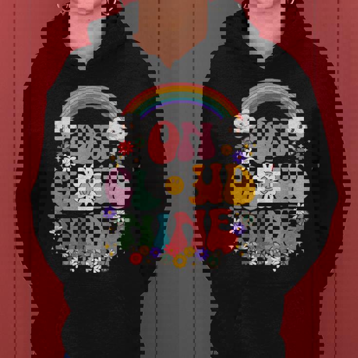 On Cloud Nine Birthday シャツ 9歳の誕生日 女の子 面白い レトロ レディースパーカー