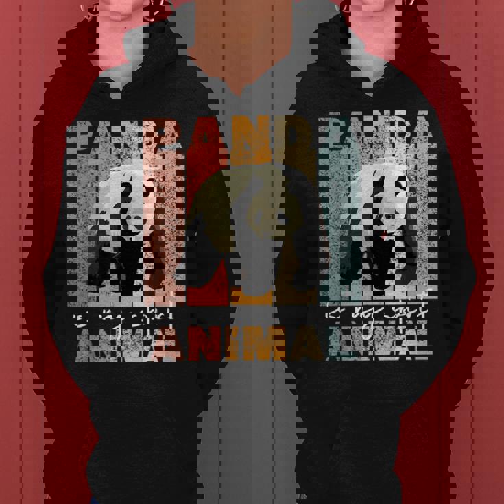 Panda Is Mypirit Animal かわいいパンダヴィンテージパンダ レディースパーカー