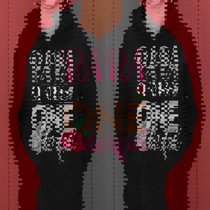 Papa Of Miss Onederful Girls 1歳の誕生日 マッチングファミリー レディースパーカー