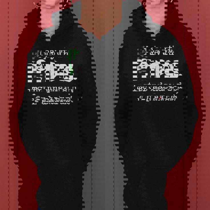 I Play With Pandas Python コンピューター コーディング プログラマー コーダー レディースパーカー