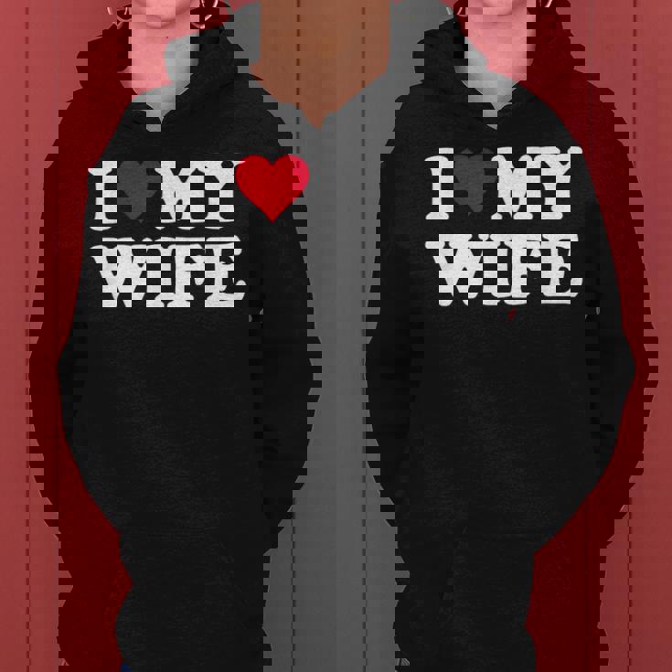 Red Heart I Love My Wife レディースパーカー