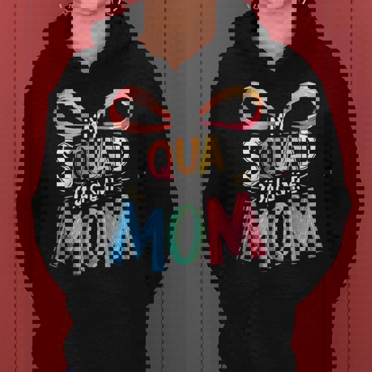 My Squad Calls Me Mom Mama Mother's Day Big Coquette Bow Women Hoodie