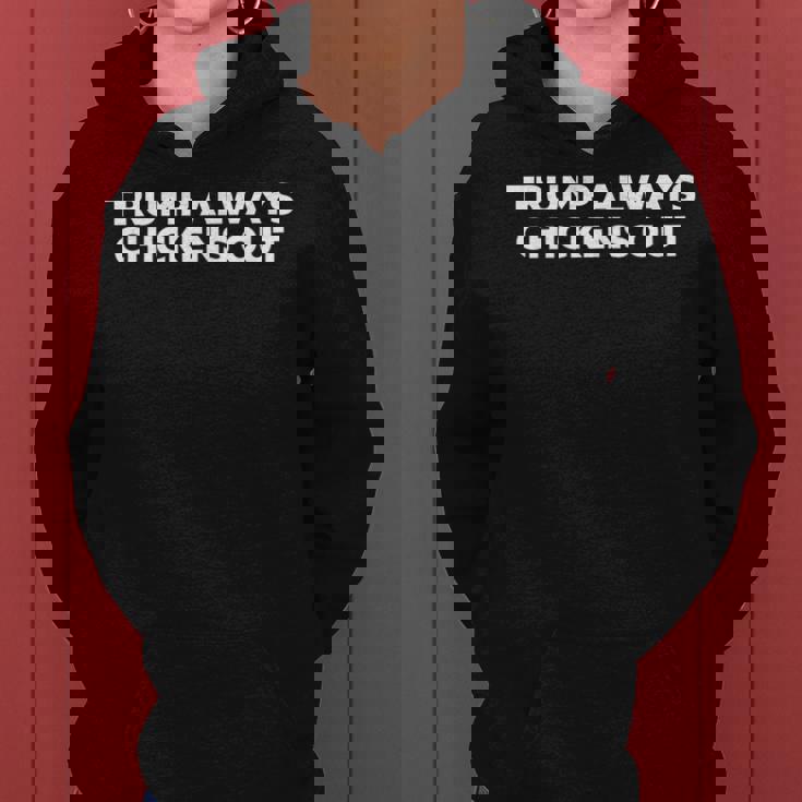 Trump Always Chickens Out Taco レディースパーカー