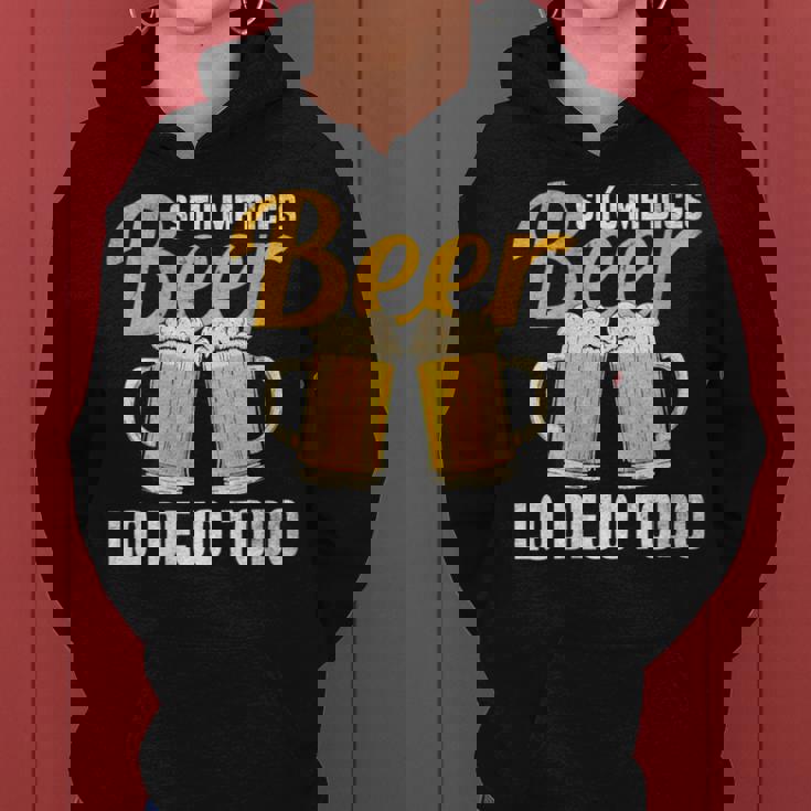 I Tu Me Dices Beer Lo Dejo Todo Cuello Sudadera con capucha para mujer