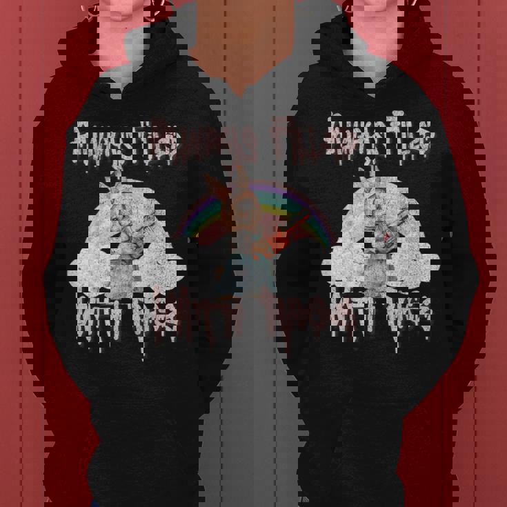 Vintage Chainsaw Bunny Rage Horror Movie Graphic レディースパーカー