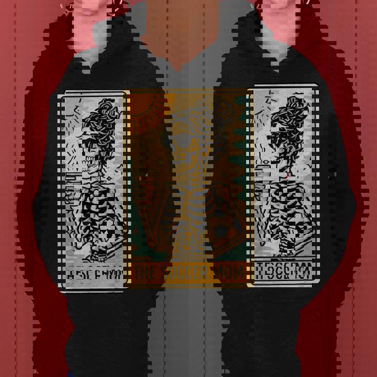Vintage The Soccer Mom Tarot Card Skeleton Women Hoodie