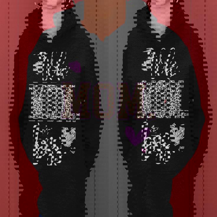 Wife Mom Boss For Mother's Day Leopard Mama Mommy Women Hoodie Wife Mom Boss For Mother's Day Leopard Mama Mommy Women Hoodie