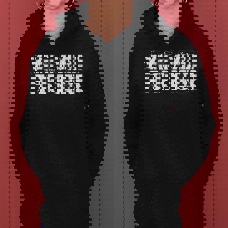 Will Weld For Beer 溶接シャツ レディースパーカー