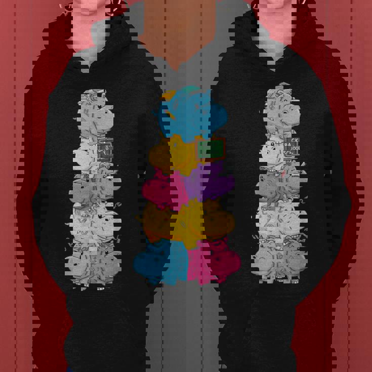 おもしろカバ カラフル レインボー 新学期 キッズ 男の子 女の子 レディースパーカー