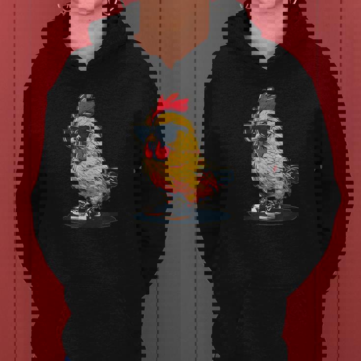 おもしろチキンウェア サングラスと靴 男の子と女の子向け レディースパーカー