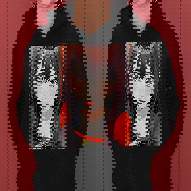 かわいい 可愛い 女の子 若い 美人 イラスト 日本 きれい 赤い服 レディースパーカー