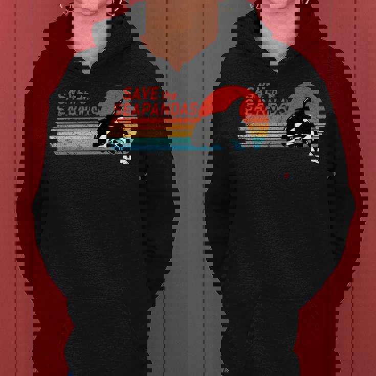 かわいいシャチave Theeapandas レディースパーカー