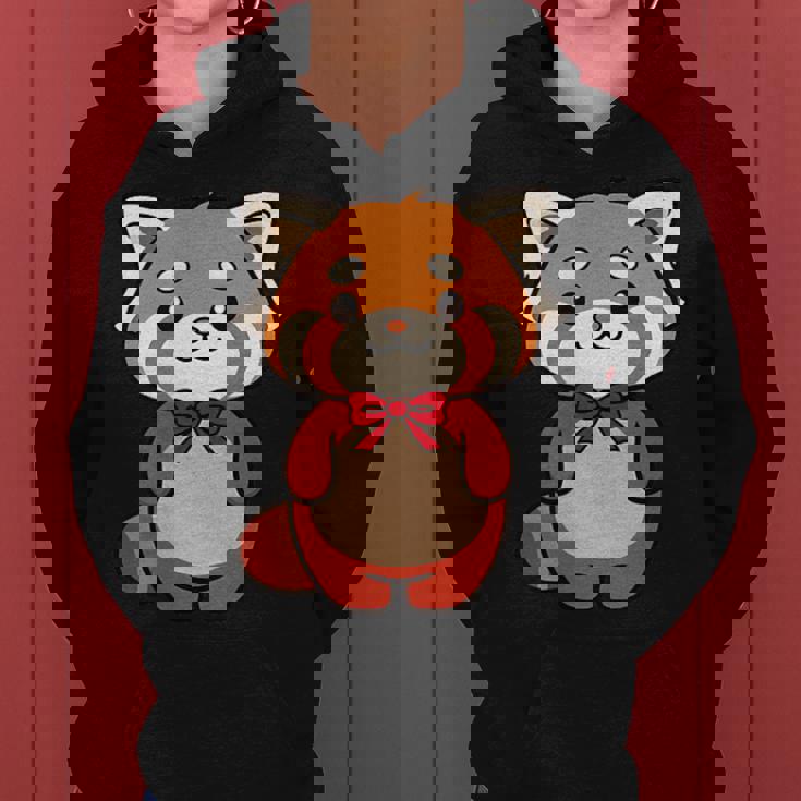 かわいいレッサーパンダ蝶ネクタイ かわいい動物園 日帰り旅行 男の子 女の子 キッズ レディースパーカー