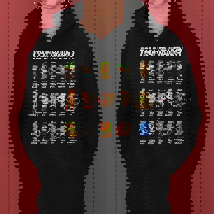 イタリアン ブレイン ミーム キャラクター かわいい 子供 男性 女性 レディースパーカー