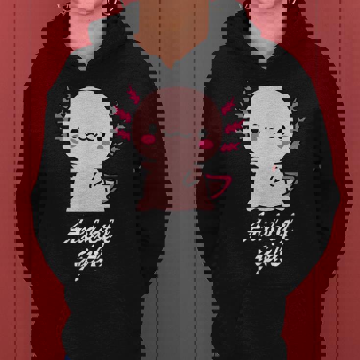 ウーパールーパーの女の子 レディースパーカー