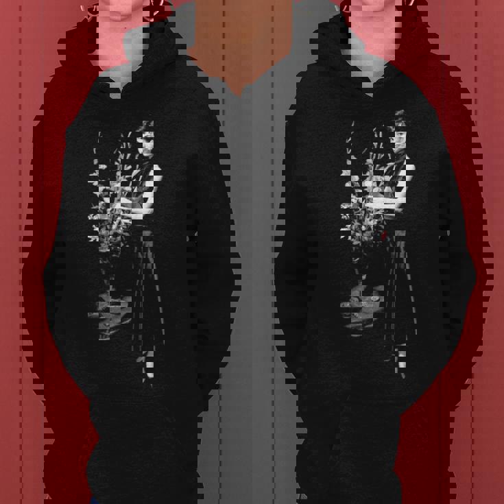 オードリー・ヘプバーンの花 長袖tシャツ レディースパーカー