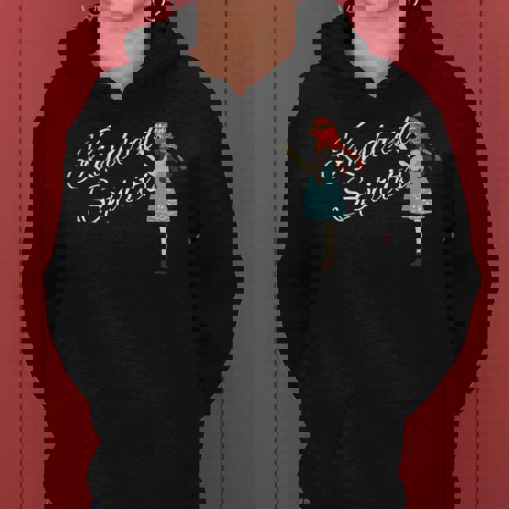 キンドレッドスピリッツ 赤髪三つ編みの女の子 レディースパーカー