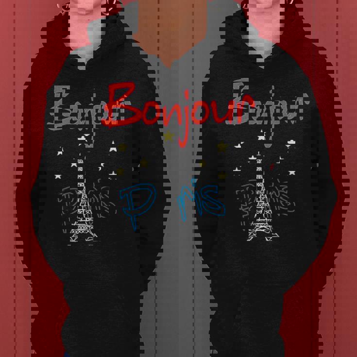 グラフィックデザイン ギフト エッフェル塔 パリ フランス 男性 女性 長袖tシャツ レディースパーカー