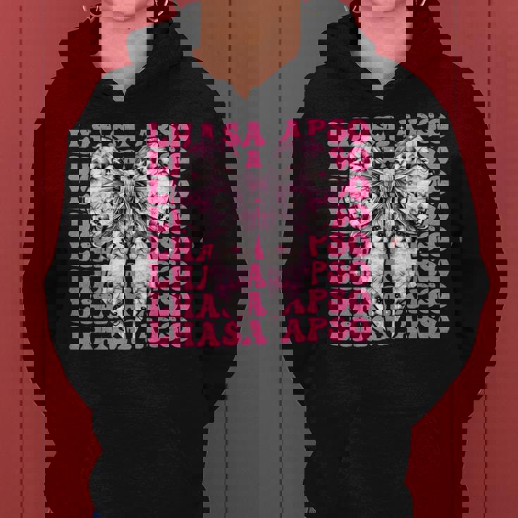 コケットボウ ラサ・アプソ 犬 女の子 ママ 母の日 ピンク レディースパーカー