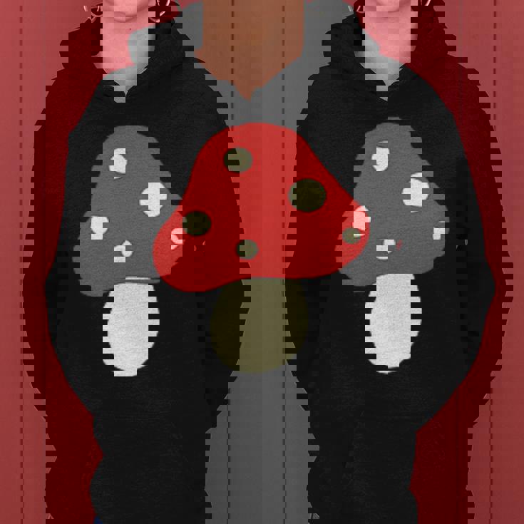 シンプルでキュートなキノコのグラフィック Cute Mushroom レディースパーカー