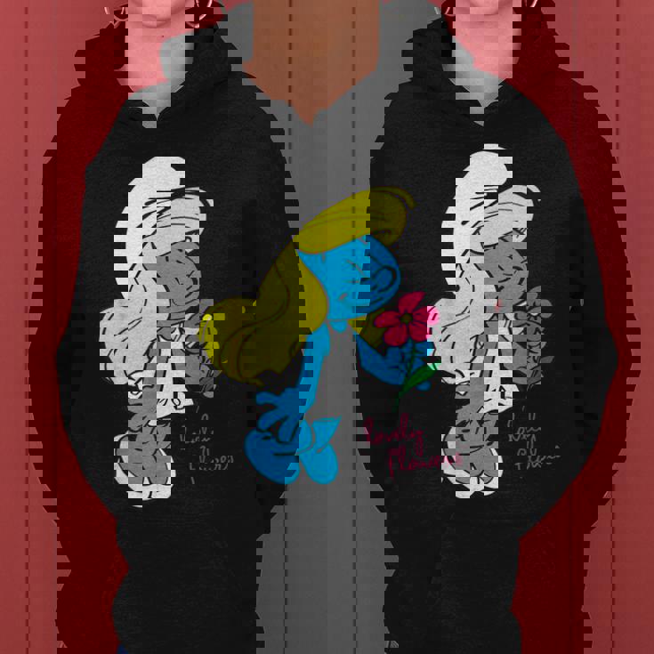 スマーフ スマーフェット キャラクター 花 咲く スマーフィー ファン レディースパーカー