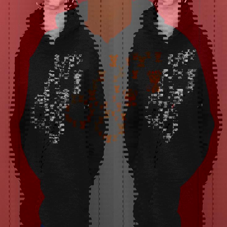 タンポポ ヨークシャー テリアの花、花のヨーキー ツリー レディースパーカー