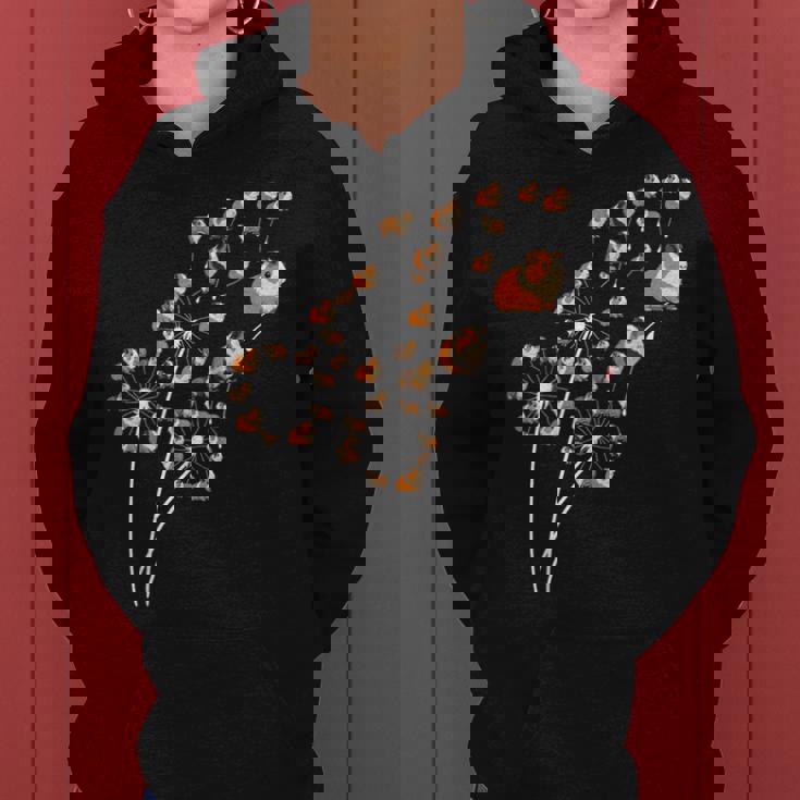 タンポポのモルモットの花、花のモルモットの木 レディースパーカー