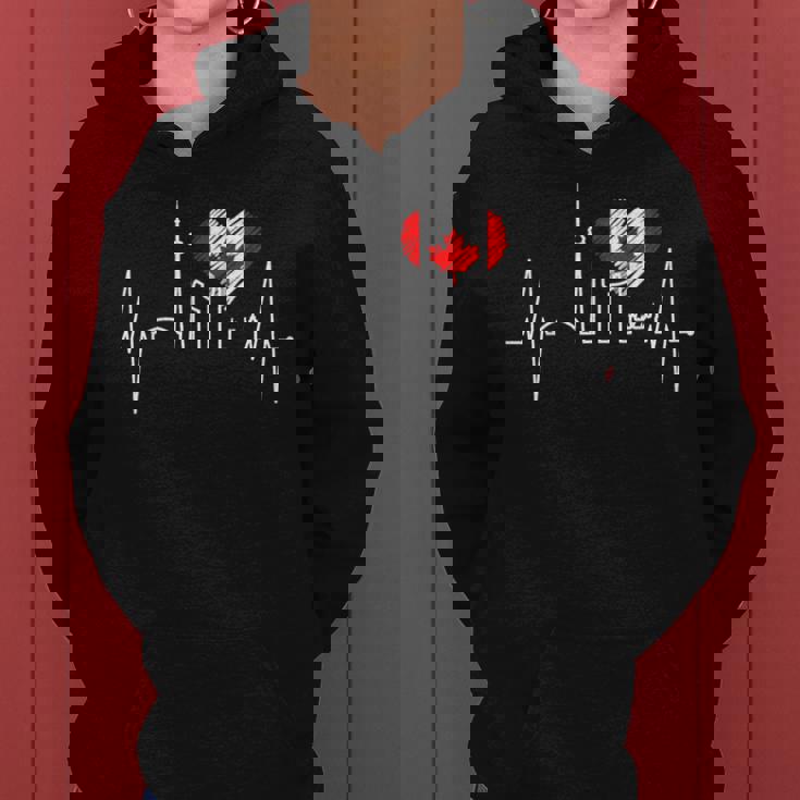 トロント スカイライン ハートビート カナダ国旗 男性用 女性用 カナダ レディースパーカー