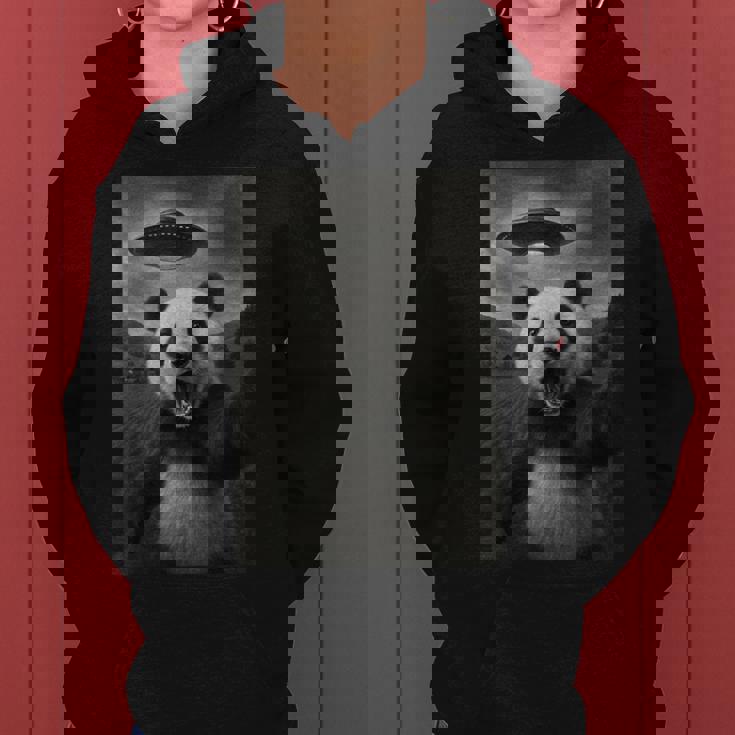 パンダ セルフィー エイリアン Ufo 面白い 男の子 男性 女性 キッズ レディースパーカー