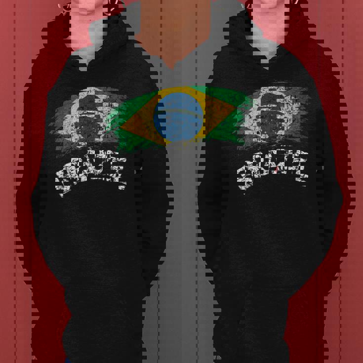 ブラジルの国旗 アンティーク調 ラテン 男性 女性 キッズ ブラジル レディースパーカー