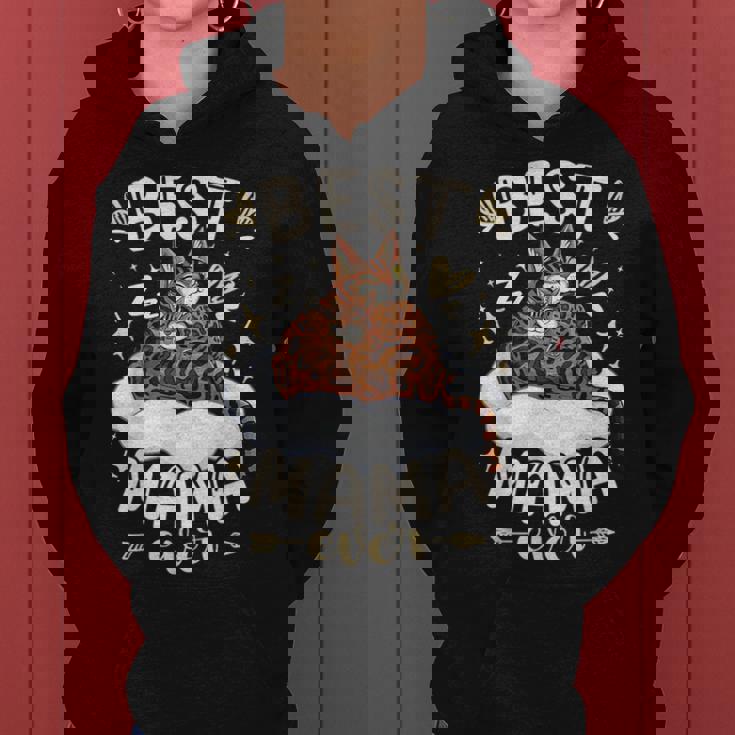 ベンガル猫のお母さんと子猫、母の日、お母さん レディースパーカー