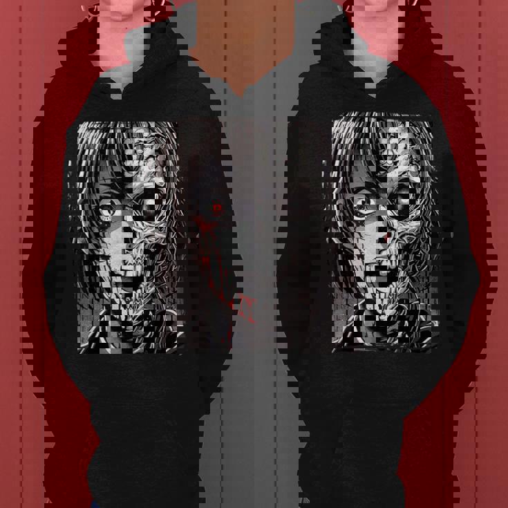 ホラー アニメ 漫画 日本 日本人 不気味 アニメ 女の子 レディースパーカー