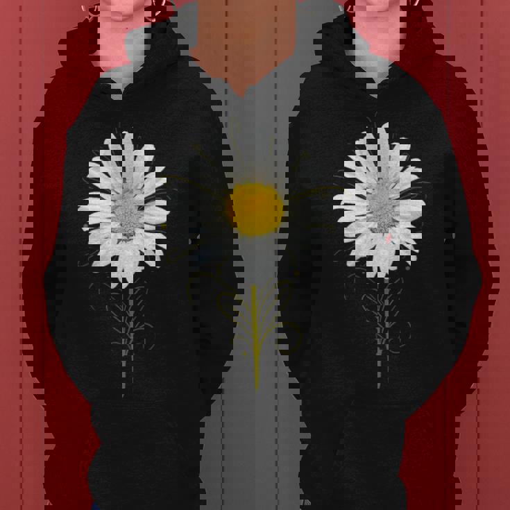 マーガレット ミクストメディア 美しい夏の花 ボタニカルアート レディースパーカー