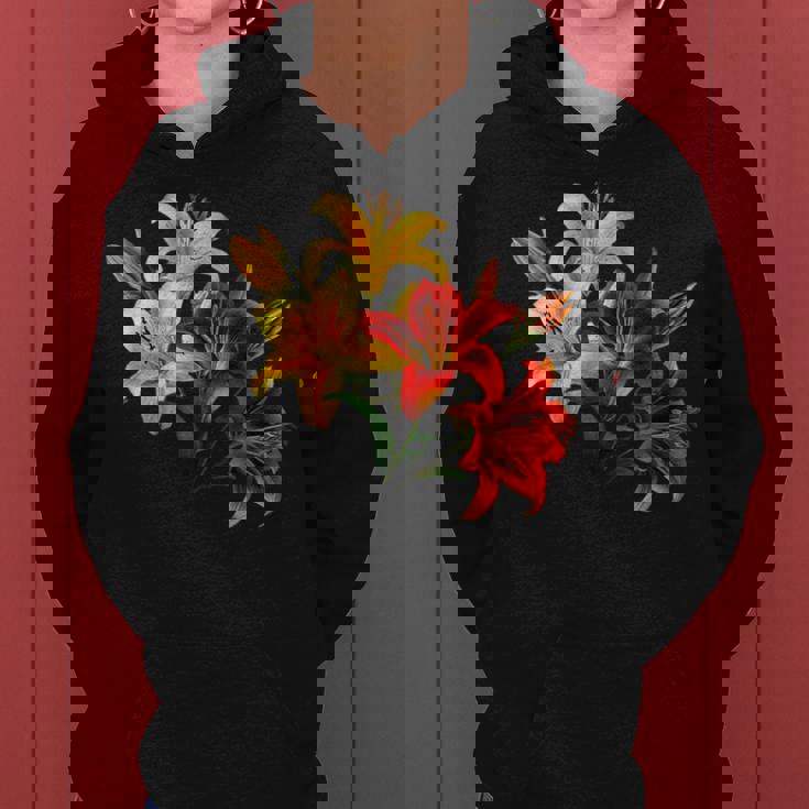 ユリの花 恋人の日 ユリ ホームフラワー ガーデンデザイン レディースパーカー