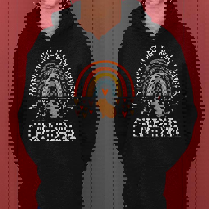 レインボー カピバラシャツ ガールズ Just A Girl Who Loves Capybara レディースパーカー