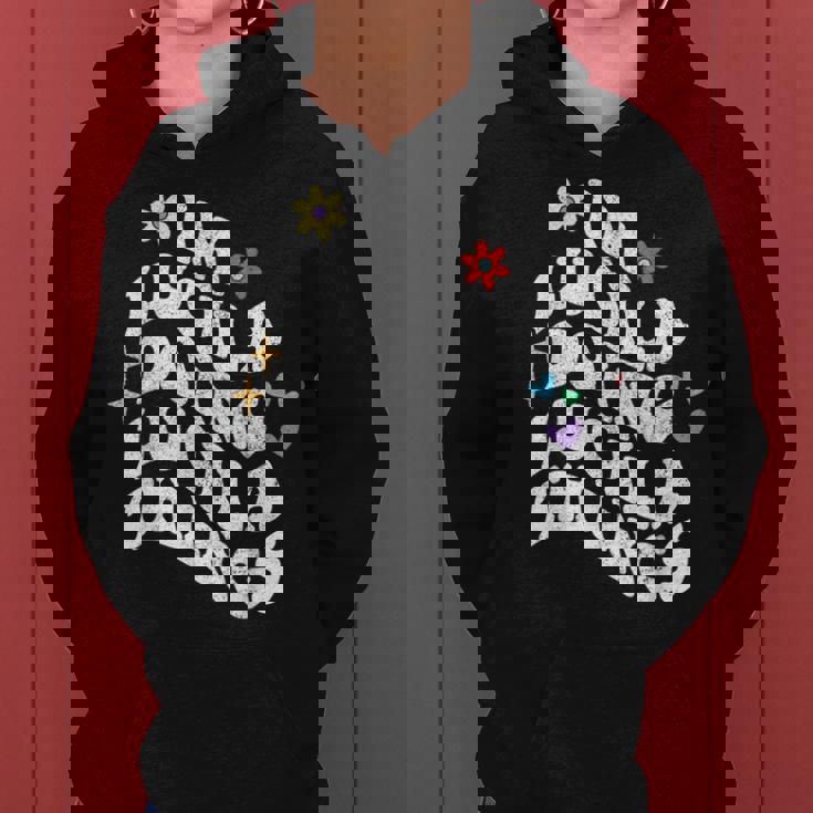 レトロ Groovy Im Lucila Doing Lucila Things 面白い母 レディースパーカー