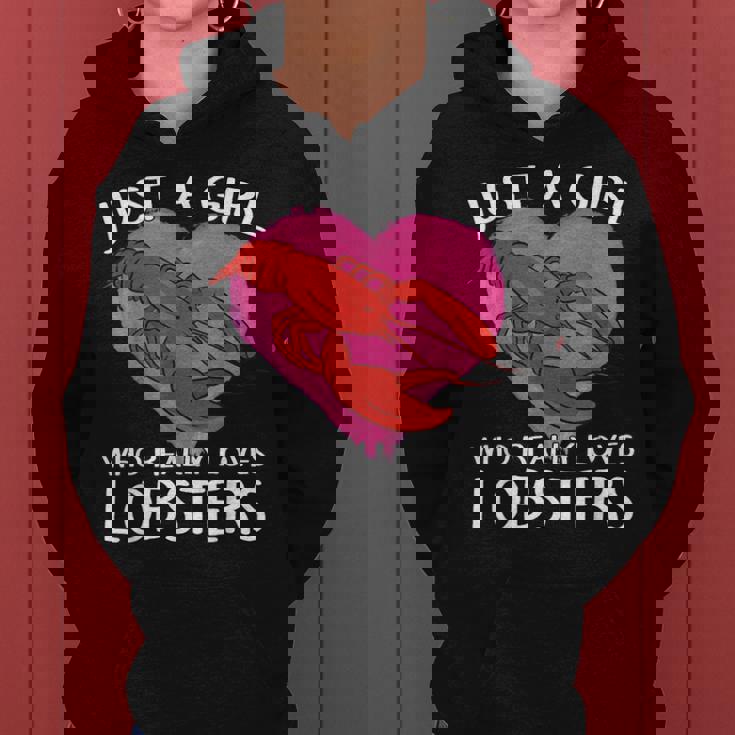 ロブスターが大好きな女の子です。ザリガニ ロブスター レディースパーカー