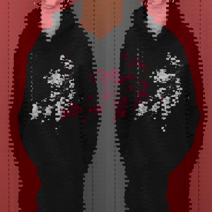 ヴィンテージ桜 日本の桜の花グラフィカルアート レディースパーカー