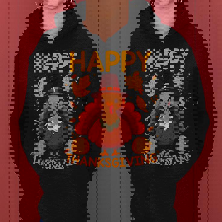 七面鳥の日ファミリーディナーとハッピー感謝祭の男性女性。 レディースパーカー