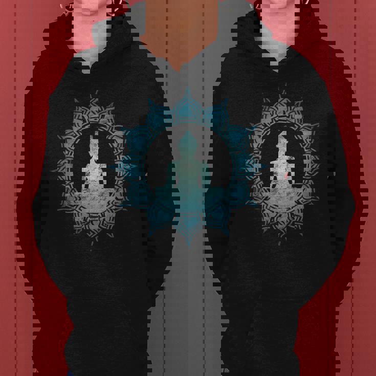 仏 瞑想 チャクラ 蓮の花 仏教 ヨガ レディースパーカー