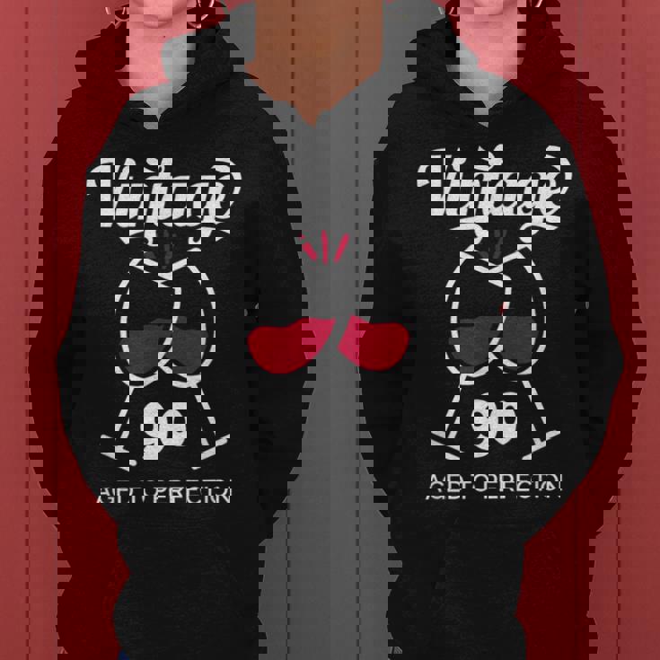 卒寿祝い ワイン好き 酒好き 父 母 男性 女性 90歳お祝いintage Aged To Perfection レディースパーカー