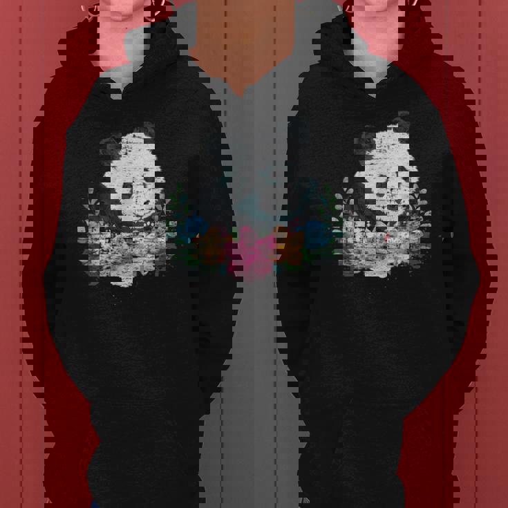 天然花 パンダ アジア動物園 動物 パンダ レディースパーカー