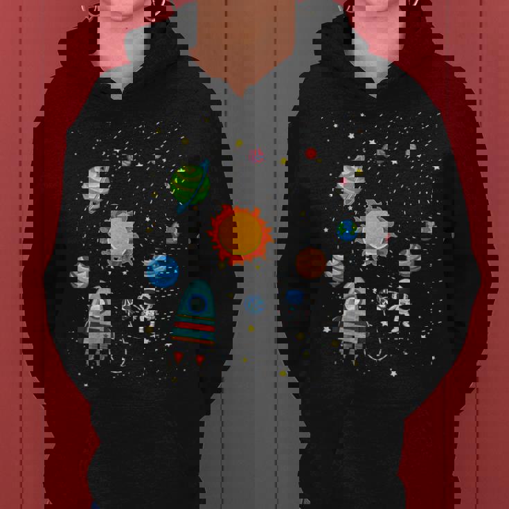 宇宙 惑星 太陽系 宇宙飛行士 オタク キッズ 男の子 女の子 レディースパーカー