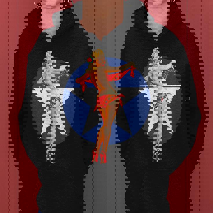 愛国心 ヴィンテージ セクシー ピンナップ 女の子 レディースパーカー