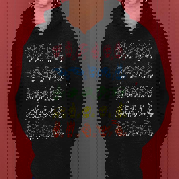 手話tシャツ Asl Teacher手アルファベット学習tシャツ レディースパーカー