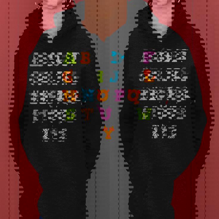 文字 アルファベット 学ぶ Abc 男の子 女の子 Abc 動物 アルファベット レディースパーカー