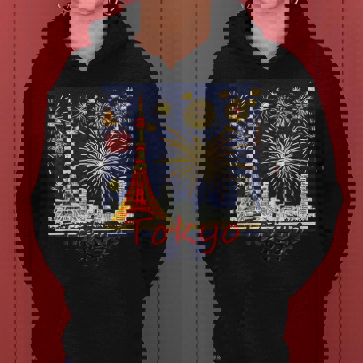 東京 東京タワーと花火大会 日本 漢字 By Kana Kanjin レディースパーカー