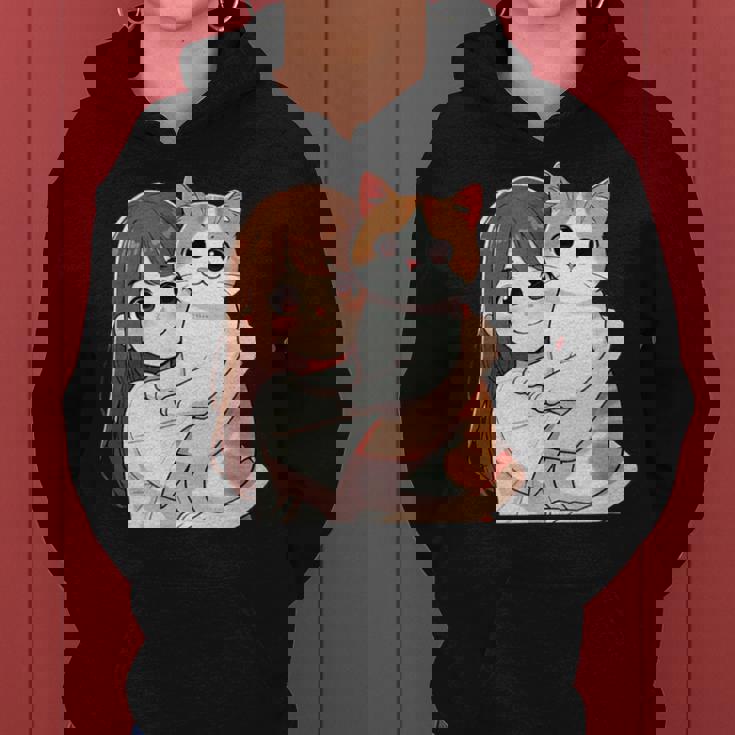 猫と少女 Cat And Girl レディースパーカー