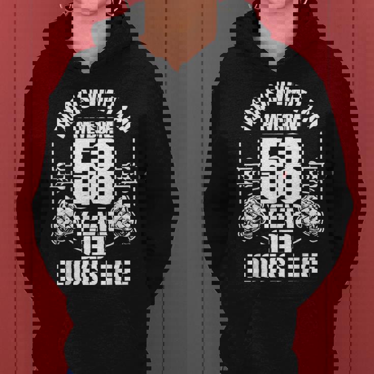 男性、女性、58歳の誕生日への58歳の誕生日プレゼント レディースパーカー