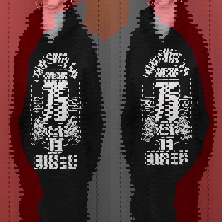 男性、女性、75歳の誕生日への75歳の誕生日プレゼント レディースパーカー